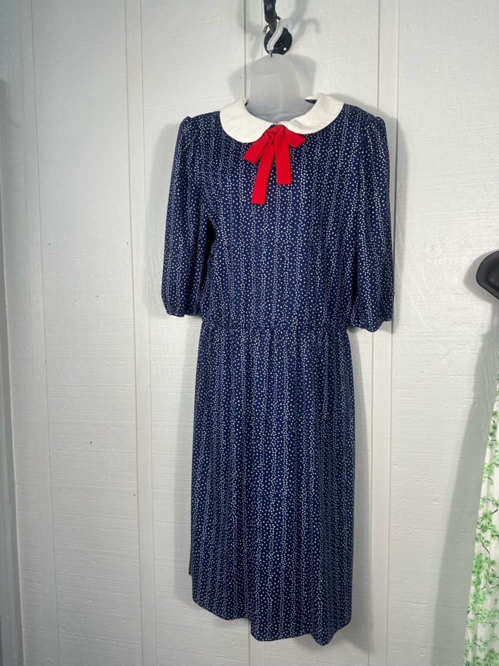 Carriage Court Blue and White Vintage Dress Size No Size GUC